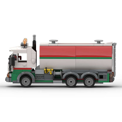 vintage octan tanker truck building set | moc-92111 - 2
