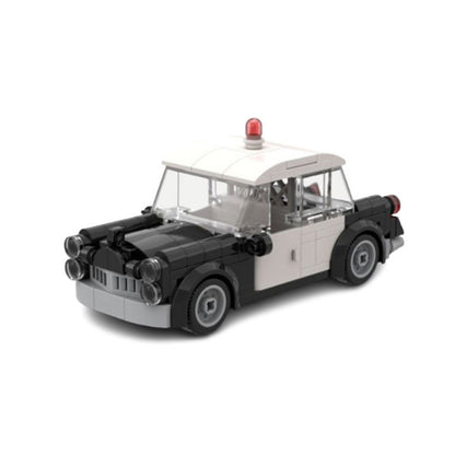 Vintage Police Car Building Kit | Mini figure Scale | LEGO-Compatible MOC - 1