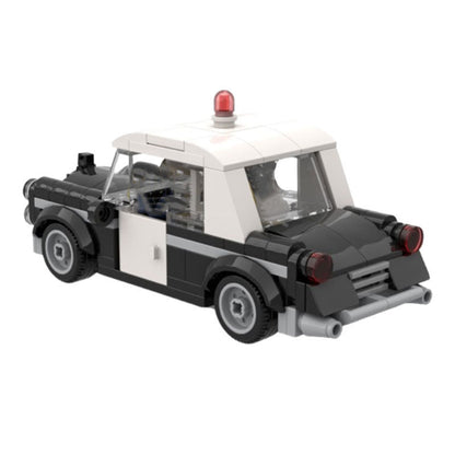 Vintage Police Car Building Kit | Mini figure Scale | LEGO-Compatible MOC - 2