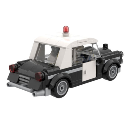 Vintage Police Car Building Kit | Mini figure Scale | LEGO-Compatible MOC - 3