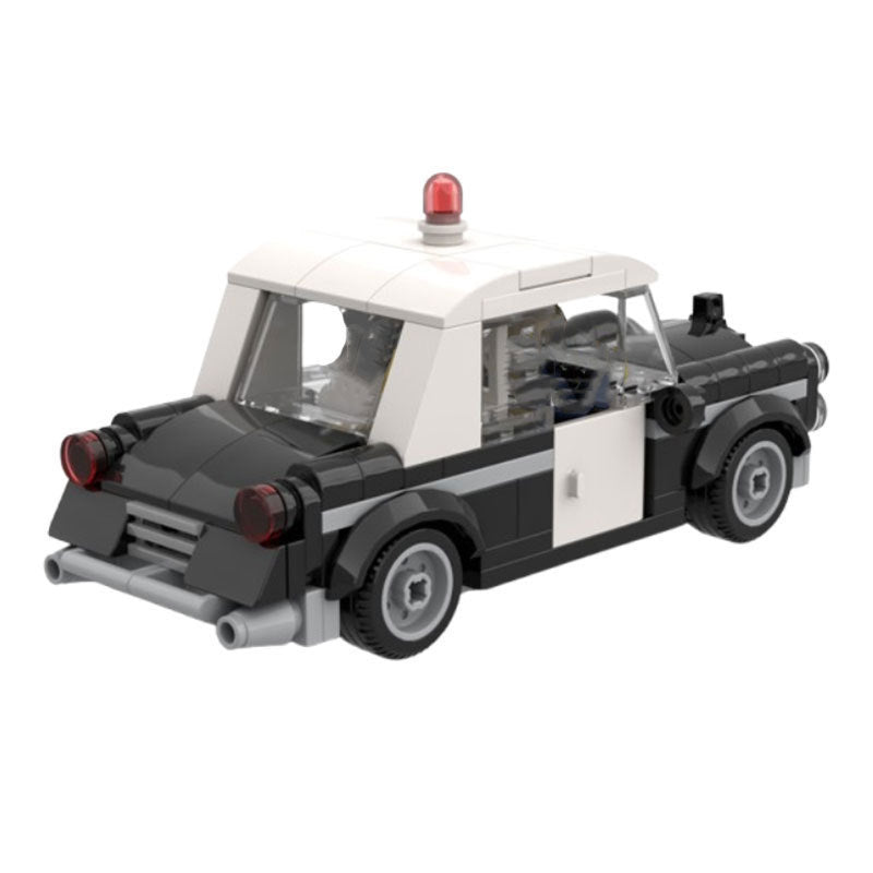 vintage police car building set | minifigure scale | moc-84833 - 3
