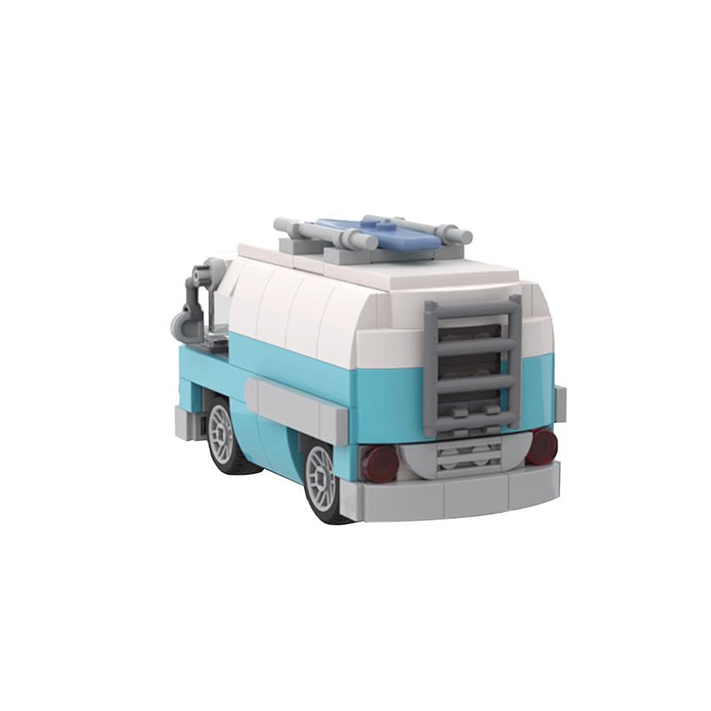 vintage surfer van building set | moc-49536 - 2