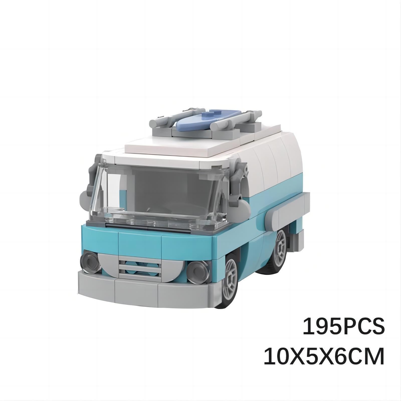 vintage surfer van building set | moc-49536 - 5