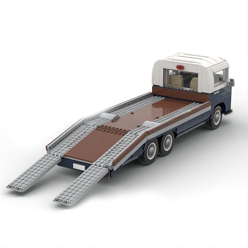 Vintage T2 Car Hauler MOC Building Kit | Classic Transporter Model - 2