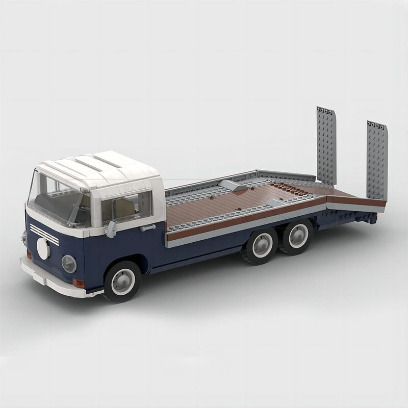 Vintage T2 Car Hauler MOC Building Kit | Classic Transporter Model - 4