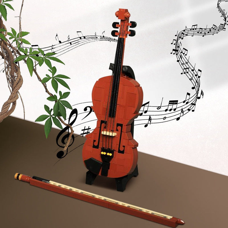 Violin MOC Building Kit | Elegant Musical Instrument Display Model - 2