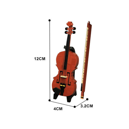 Violin MOC Building Kit | Elegant Musical Instrument Display Model - 4