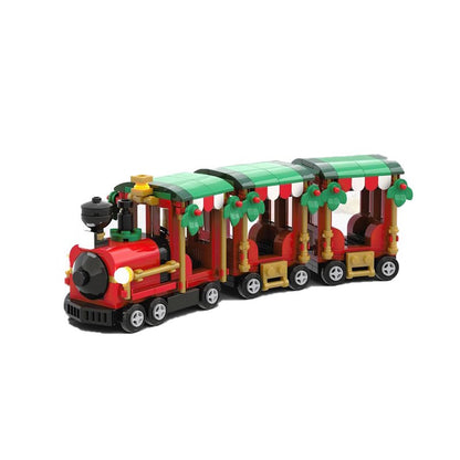visitor christmas train building set | moc-132495 - 1