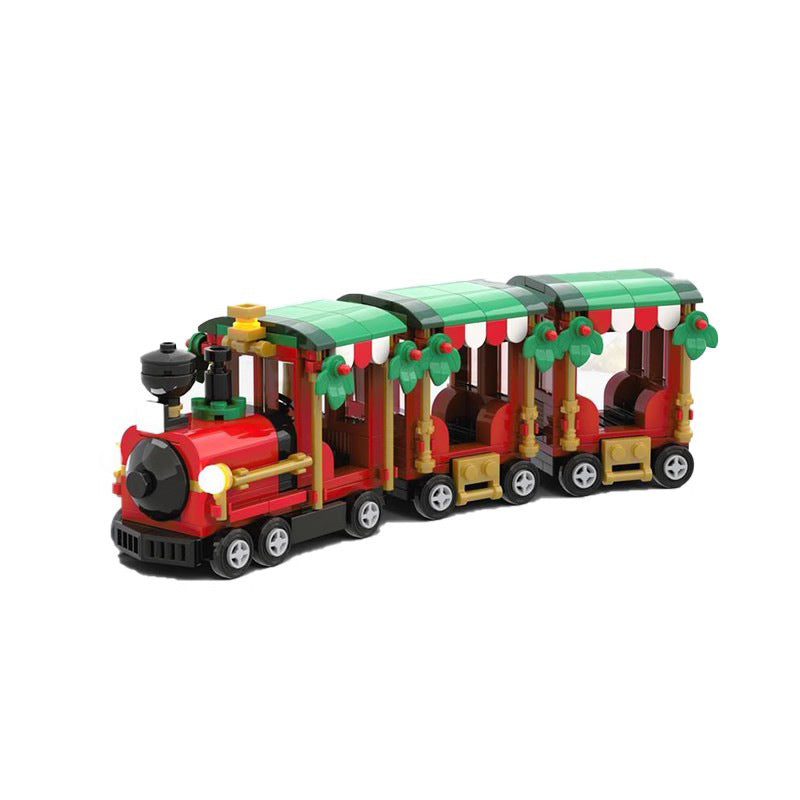 visitor christmas train building set | moc-132495 - 3