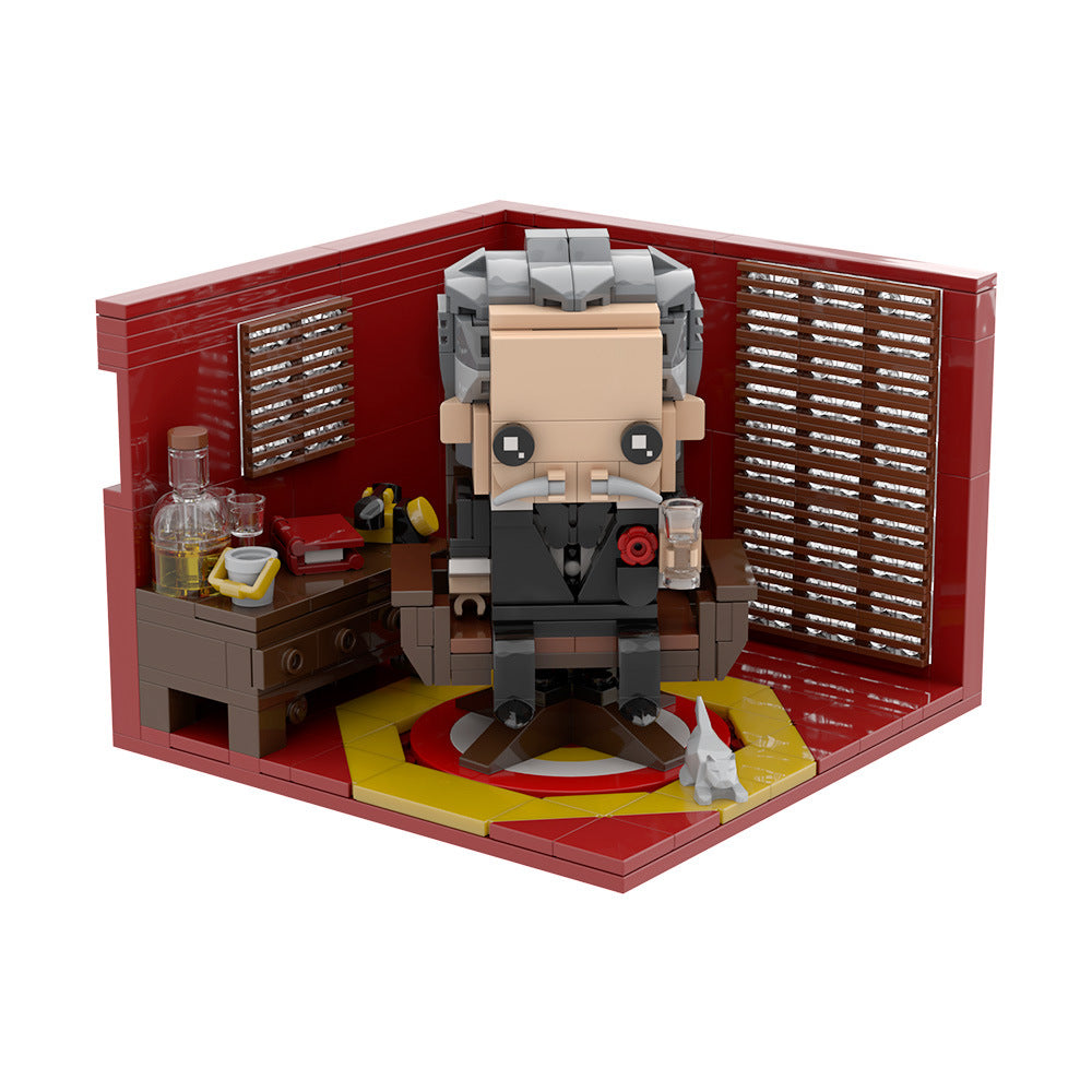 vito corleone brickheadz building set | lego compatible - 5
