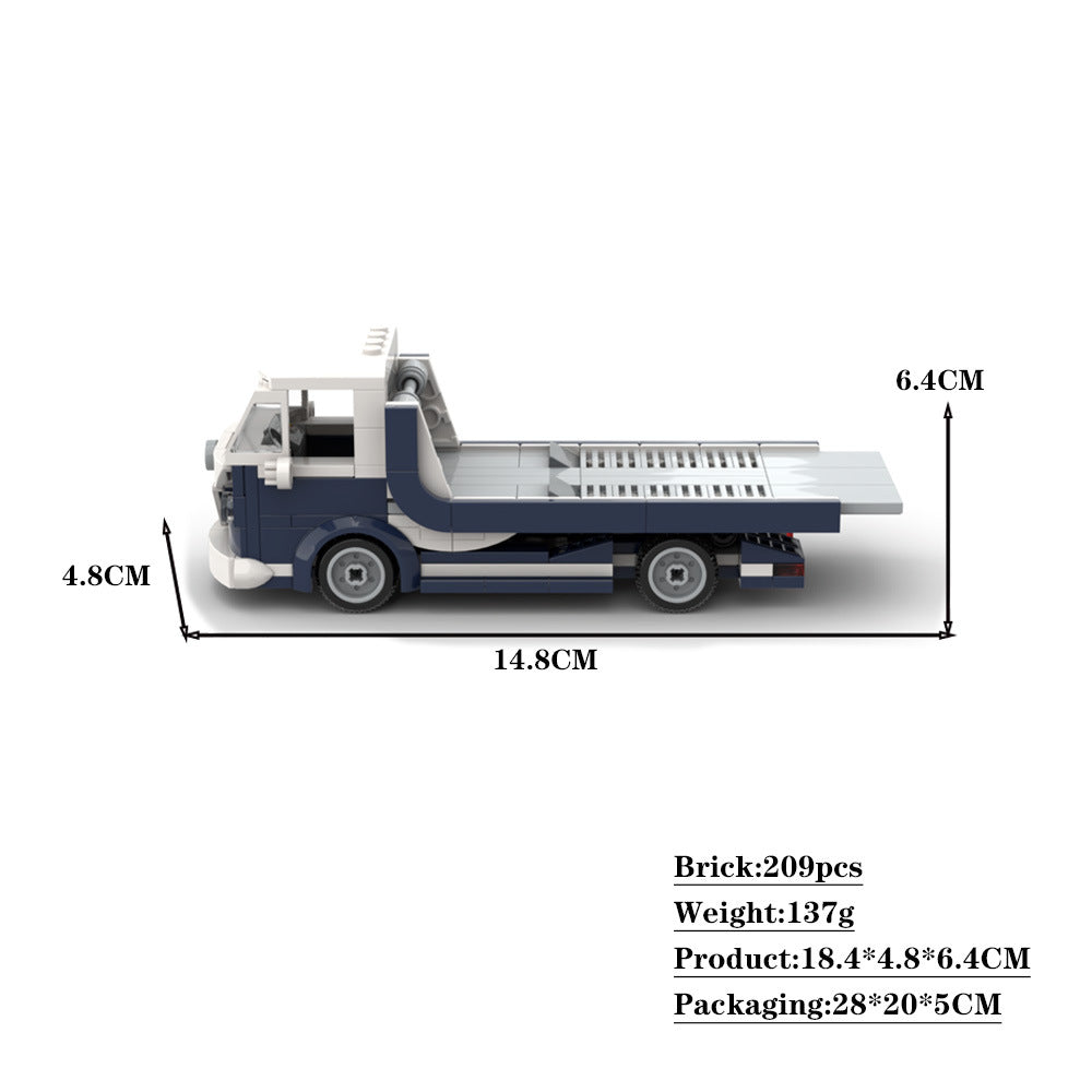 volkswagen t1 | minifigure scale | tow truck | moc-99332 - 4