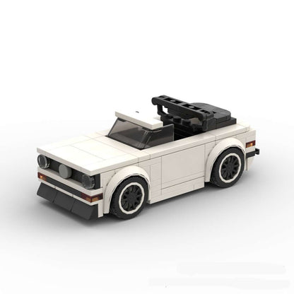 vw golf mk1 cabrio white building set | moc-38074 - 1