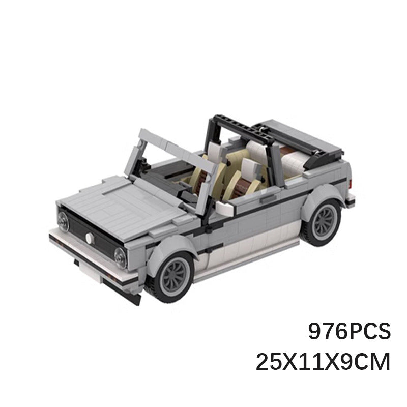 vw golf mk1 cabriolet building set | 978 pcs | moc-26778 - 3