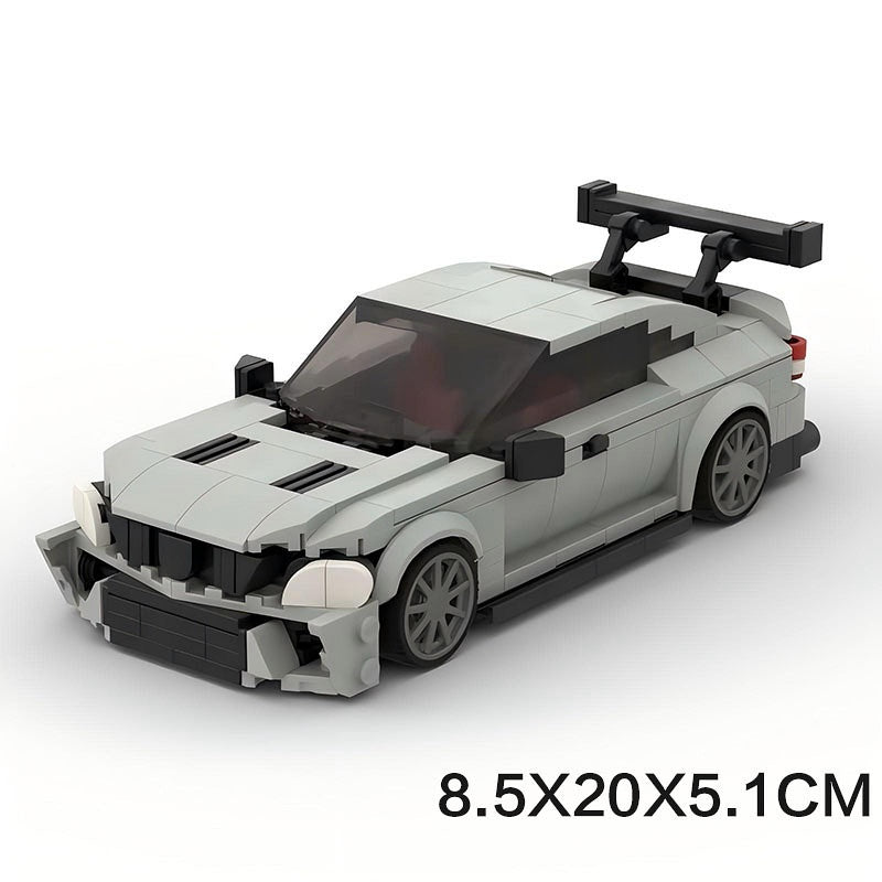 W204 Black German V8 Coupe High Performance Sports Sedan Building Kit | LEGO-Compatible MOC - 6