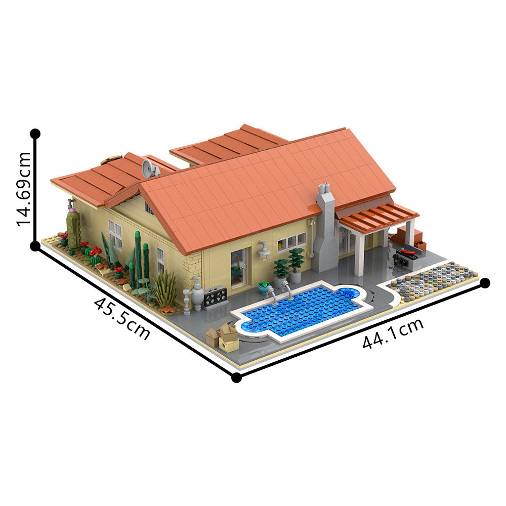 walter white house building kit | breaking bad | lego compatible moc - 4
