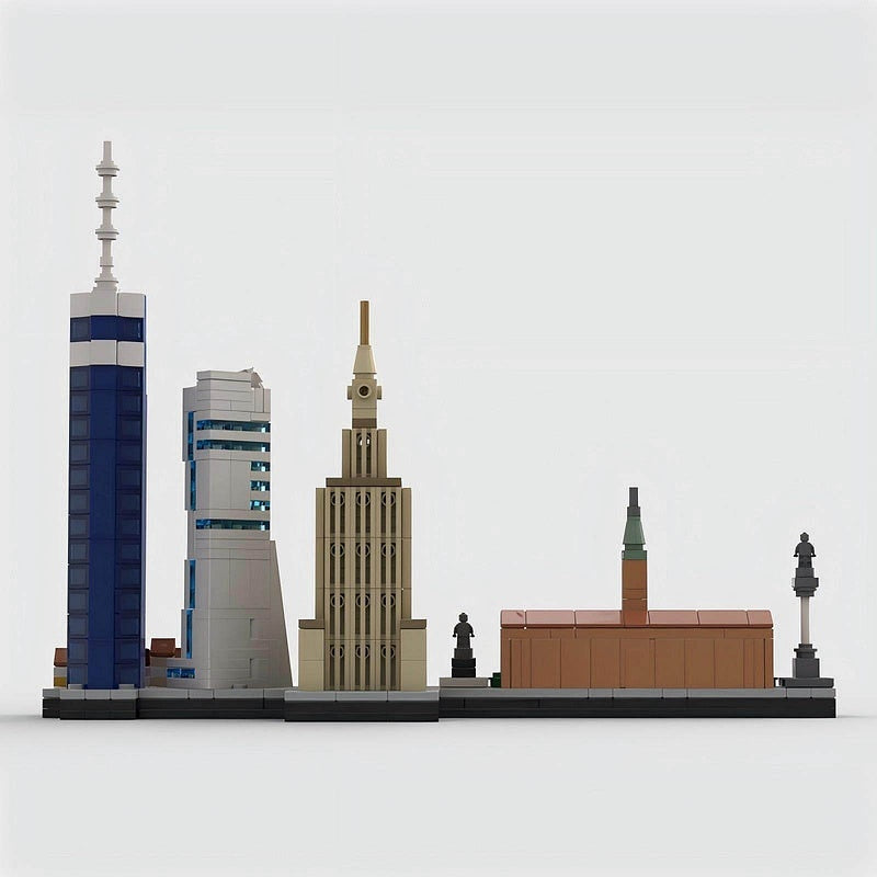 Warsaw Skyline MOC Building Kit | Poland City Architecture Model Kit - 3