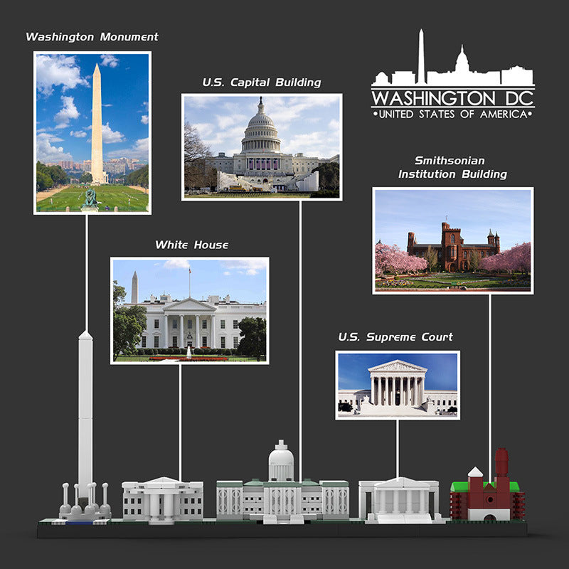 Washington DC Skyline Building Kit | LEGO-Compatible MOC - 2