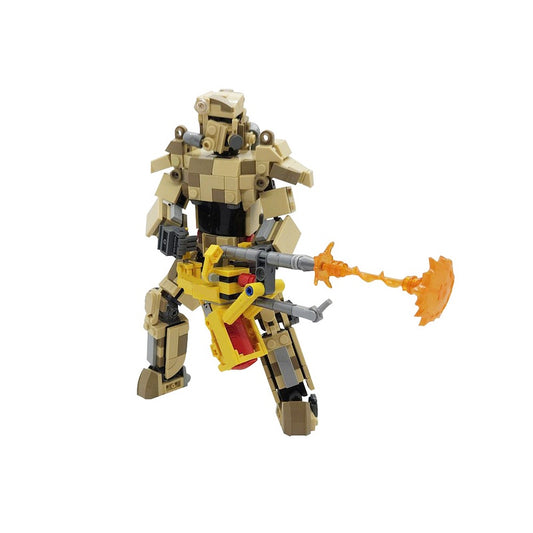 Wasteland Desert Camo Power Armor Building Kit | LEGO-Compatible MOC - 3