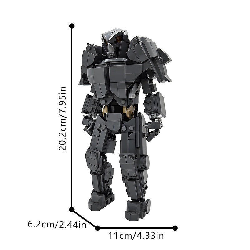 Wasteland Power Armor MOC Mecha Figure Building Kit | Sci-Fi Robot - 3