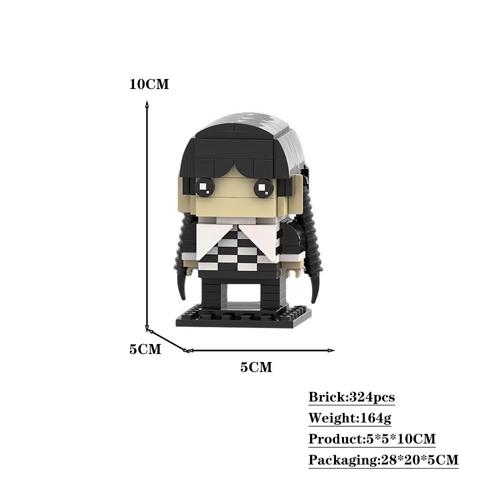 wednesday and enid brickheadz building set | moc-134981 - 2