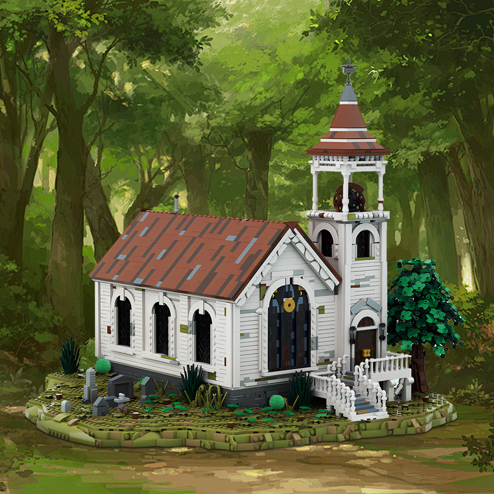 western church building set | moc-181146 - 1