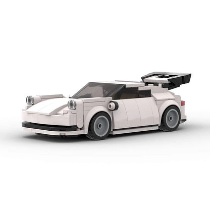 White 911 Turbo Classic Sports Car Building Kit | LEGO-Compatible MOC - 1
