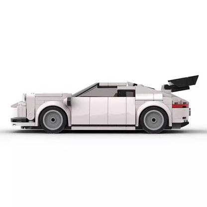 White 911 Turbo Classic Sports Car Building Kit | LEGO-Compatible MOC - 2