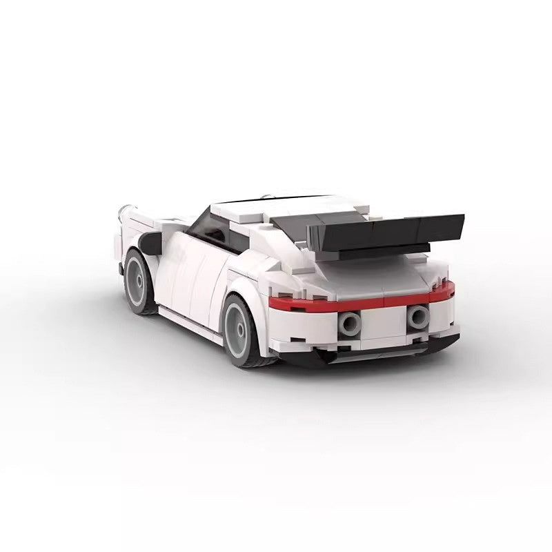 White 911 Turbo Classic Sports Car Building Kit | LEGO-Compatible MOC - 3