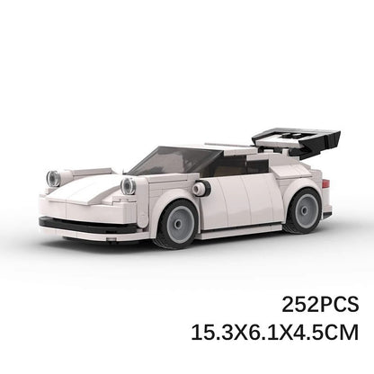 White 911 Turbo Classic Sports Car Building Kit | LEGO-Compatible MOC - 6