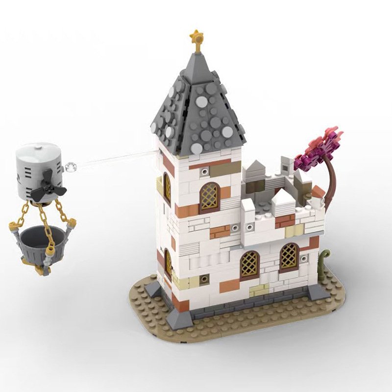 White Church Outpost Building Kit | LEGO-Compatible MOC - 1