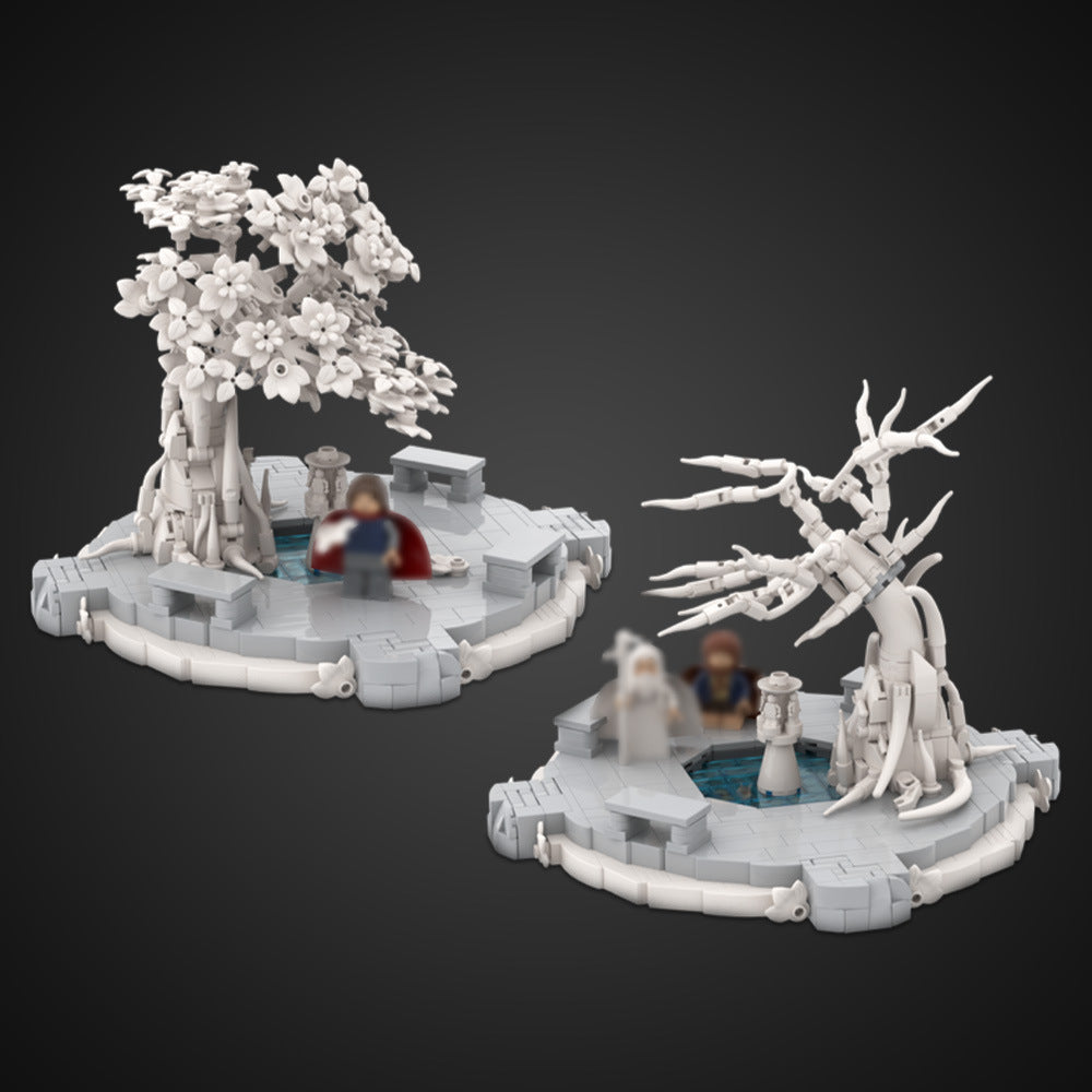 white city courtyard building set | lotr | moc-221927 - 2