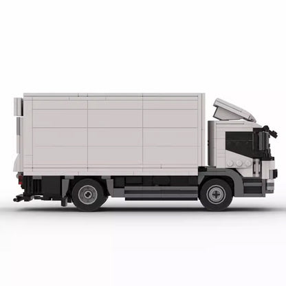 White Commercial Cargo Truck Building Kit | LEGO-Compatible MOC - 3