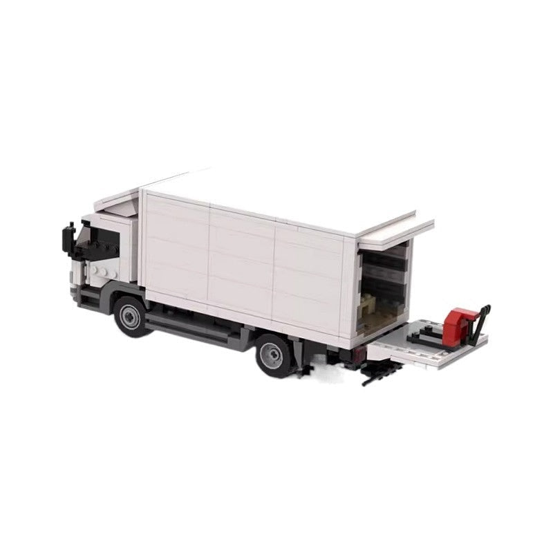 White Commercial Cargo Truck MOC Building Kit | Delivery Vehicle - 5