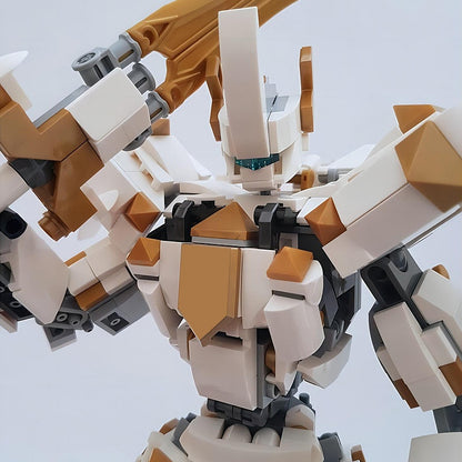 White Gold Knight Mech Lancelot Building Kit | LEGO-Compatible MOC - 2