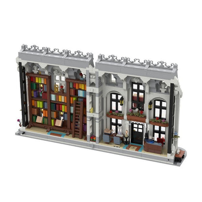 White Library MOC Architecture Model Building Kit | Elegant Public Building - 4