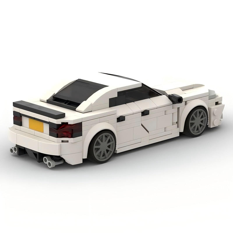 White Luxury Executive Sport Sedan F-Sport Inspired Building Kit | LEGO-Compatible MOC - 5