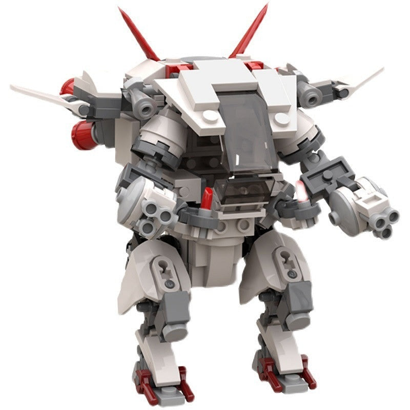 White Rabbit Mech MOC Building Kit | Futuristic Animal Robot Figure - 1