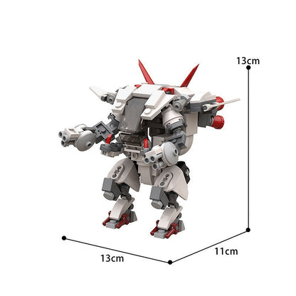 White Rabbit Mech MOC Building Kit | Futuristic Animal Robot Figure - 4