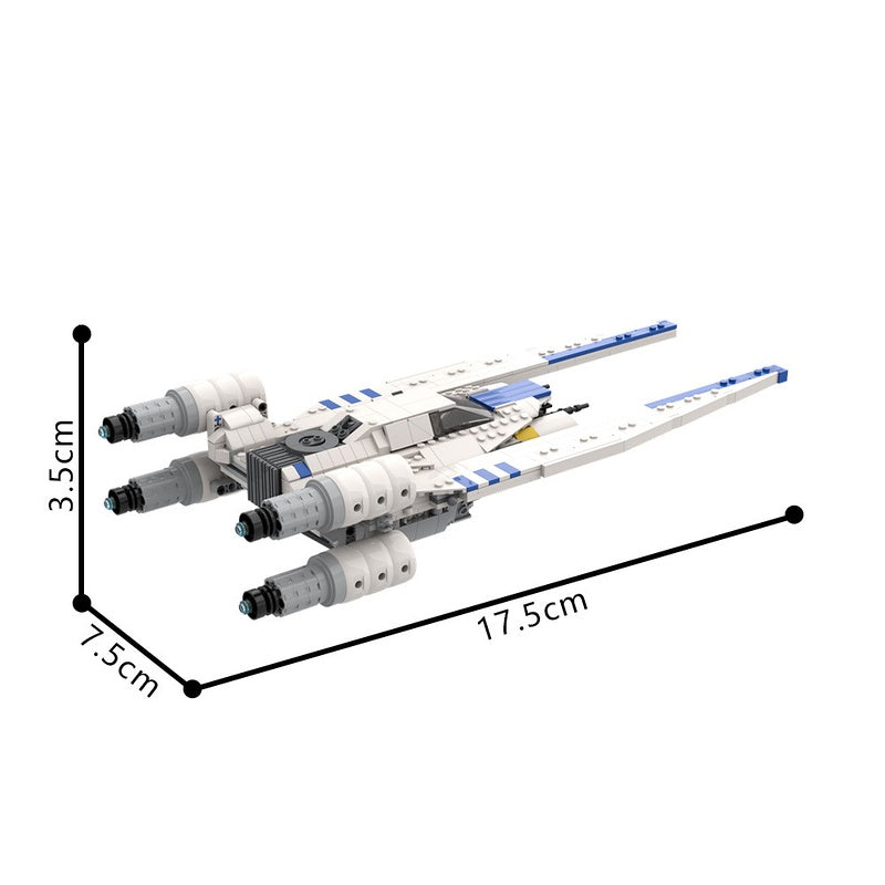 White Rebel Troop Carrier Space Gunship Building Kit | LEGO-Compatible MOC - 1