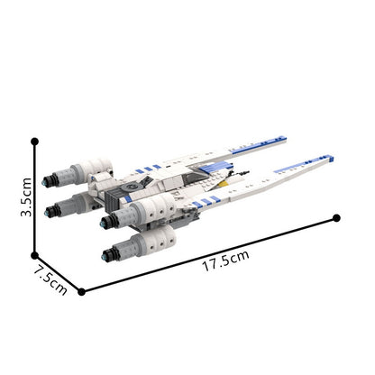 White Rebel Troop Carrier Space Gunship Building Kit | LEGO-Compatible MOC - 1