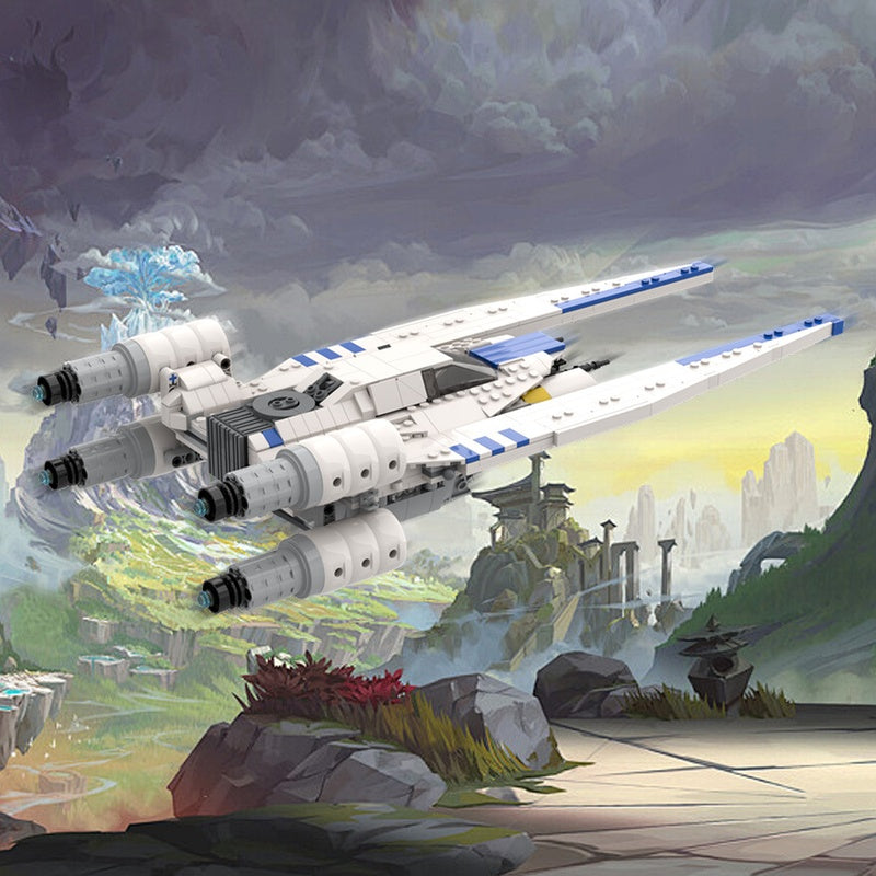 White Rebel Troop Carrier Space Gunship Building Kit | LEGO-Compatible MOC - 2