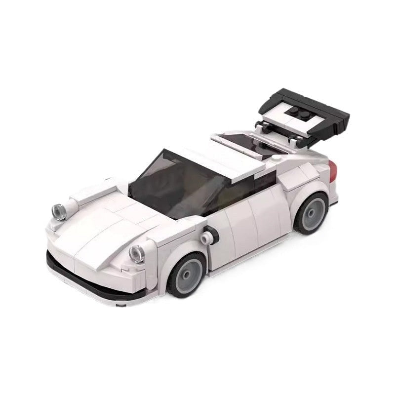 White Turbo Classic Sports Car MOC Building Kit | Performance Vehicle Model - 5