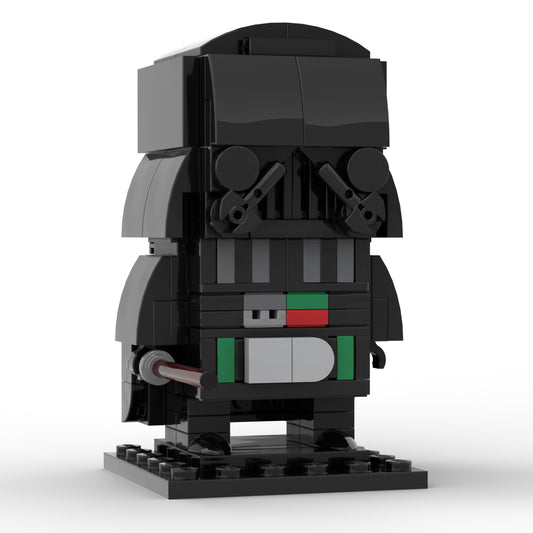 white vader custom brickheadz building set | star wars | moc-174799 - 1