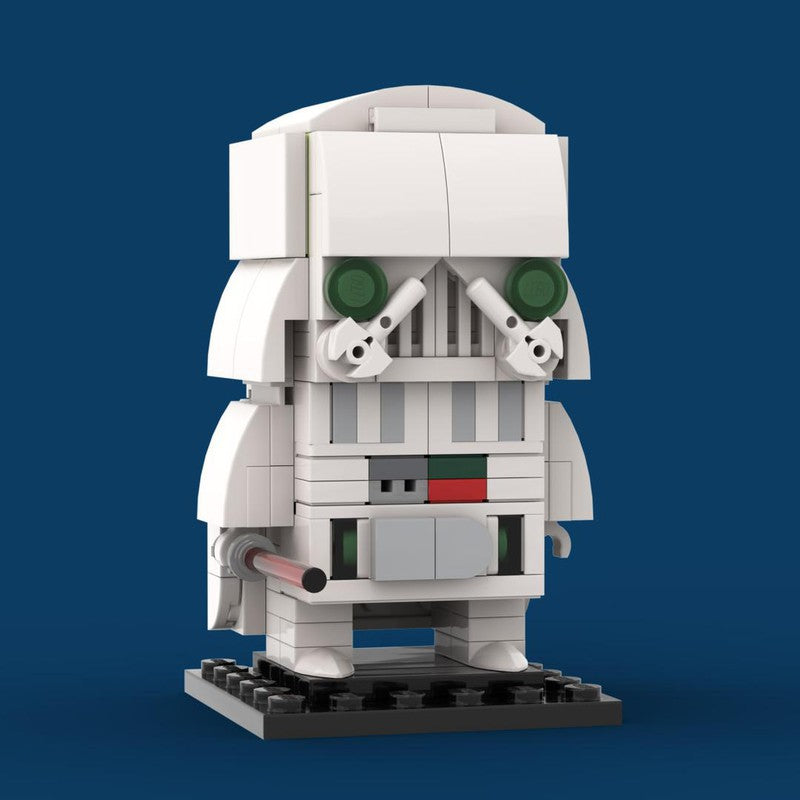 white vader custom brickheadz building set | star wars | moc-174799 - 2