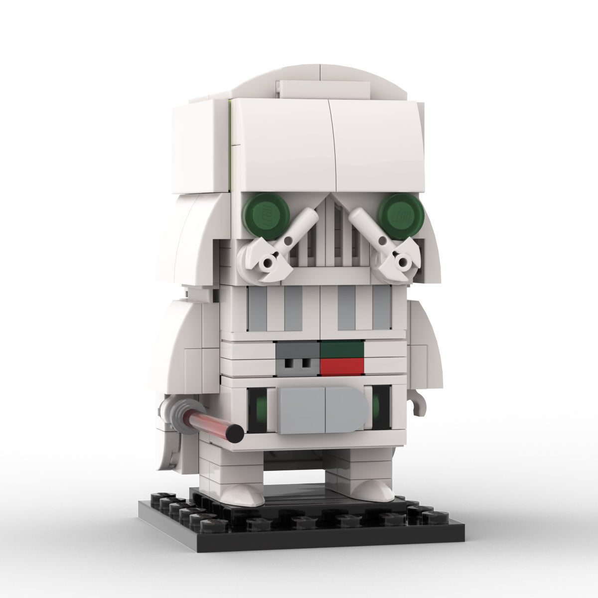 white vader custom brickheadz building set | star wars | moc-174799 - 3