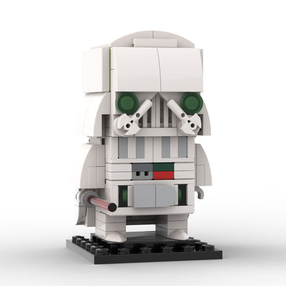 white vader custom brickheadz building set | star wars | moc-174799 - 3