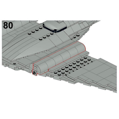 Wide-Wing Diplomatic Space Cruiser MOC Building Kit - 4