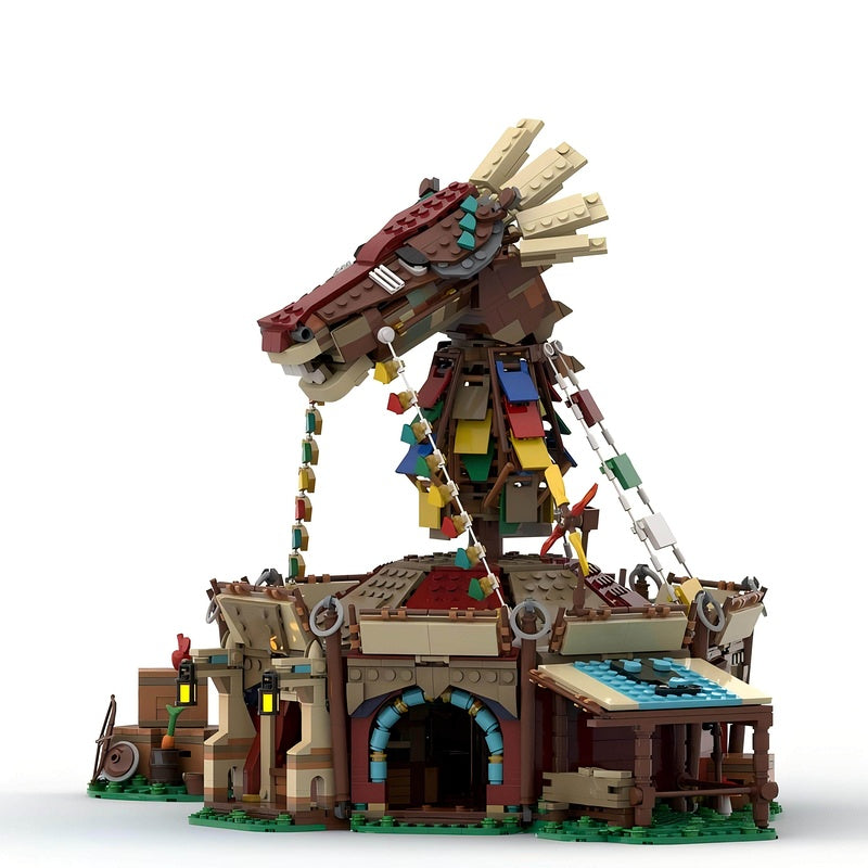 Wild Frontier Horse Stable Building Kit | LEGO-Compatible MOC - 2