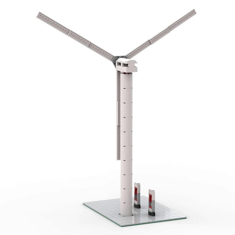 Wind Turbine with EV Charging Station Building Kit | LEGO-Compatible MOC - 2