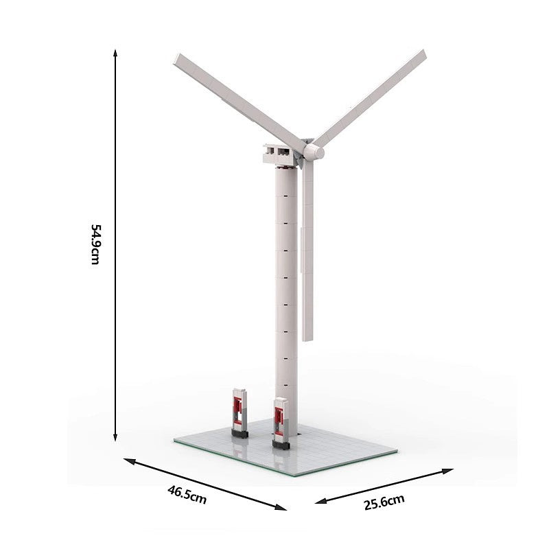 Wind Turbine with EV Charging Station Building Kit | LEGO-Compatible MOC - 5